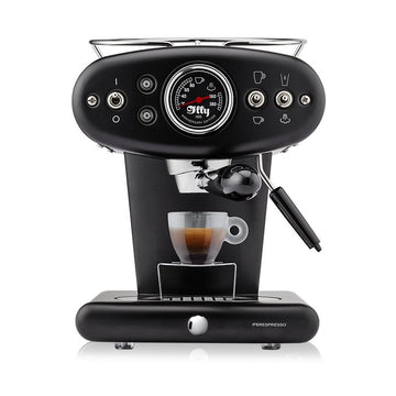 Machine à café X1 iperEspresso Anniversary 1935 élégante en métal chromé avec 42 capsules illy pour une expérience café premium