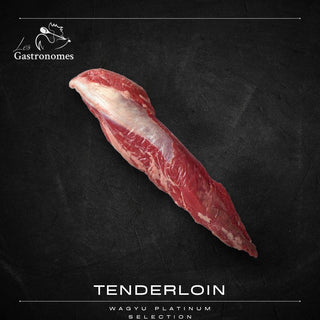 Tenderloin whole wagyu 5+ platinum grade beef cut with marbled texture, premium quality raw meat, 2.6kg