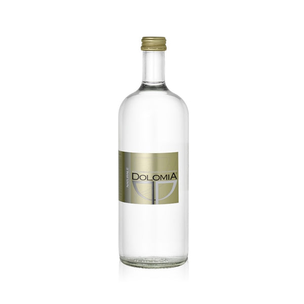 Dolomia still water in elegant glass bottles, 750ml size, pack of 12 bottles arranged neatly for premium hydration